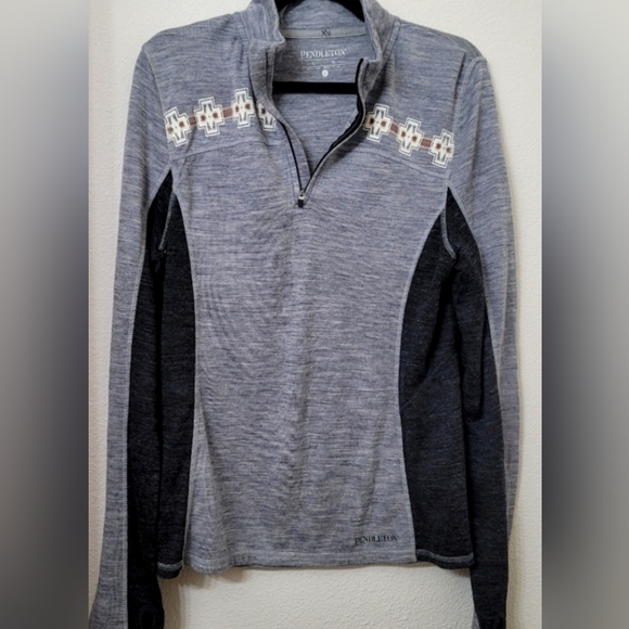 Pendleton Woolen Mill Women's Long Sleeve 1/2 Zip Base Layer top - Picture 2 of 8